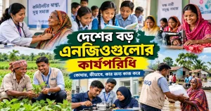দেশের বড় এনজিওগুলোর কার্যপরিধি
